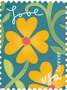 United State Postage Stamp -  Garden of Love 2011 Issue