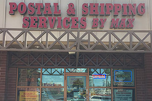 Postal & Shipping Services by Max, Exterior Store View